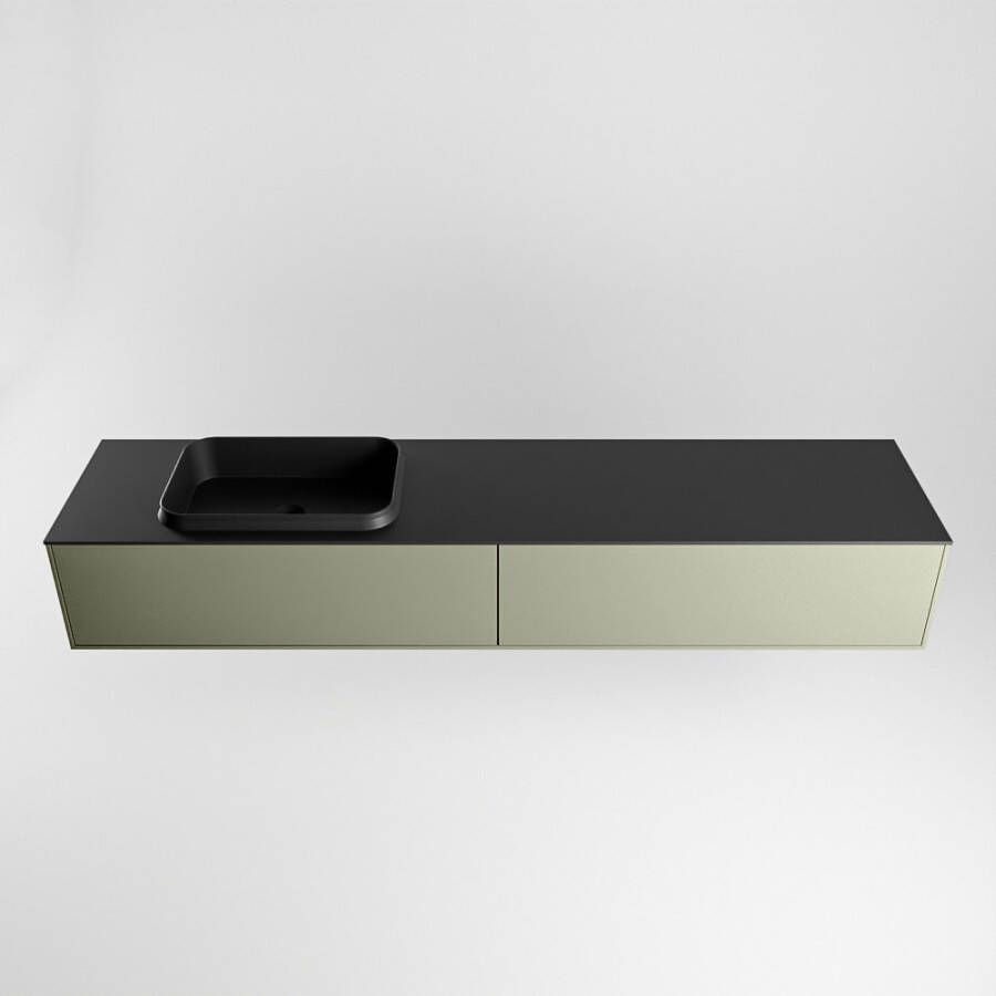 Mondiaz Erin badmeubel 200cm Army Ridge wastafel Urban Links met 1 kraangat