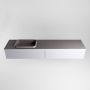 Mondiaz ERIN 200cm badmeubelset onderkast kleur Cale met 2 lades Wastafel RIDGE links zonder kraangaten kleur Dark grey ERIN11729 - Thumbnail 4