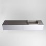 Mondiaz ERIN 200cm badmeubelset onderkast kleur Cale met 2 lades Wastafel RIDGE rechts 1 kraangat kleur Dark grey ERIN11733 - Thumbnail 4