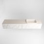 Mondiaz ERIN 200cm badmeubelset onderkast kleur carrara met 2 lades Wastafel RIDGE rechts zonder kraangaten kleur Linen ERIN12988 - Thumbnail 4