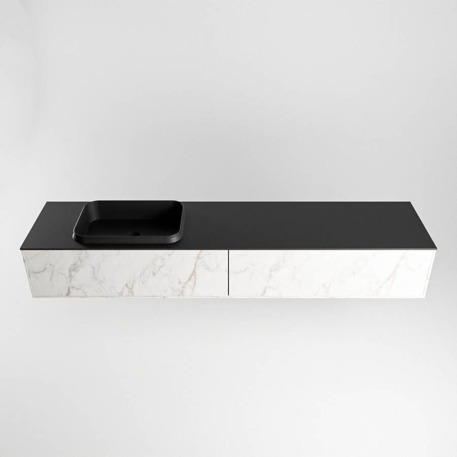 Mondiaz Erin badmeubel 200cm Cararra Ridge wastafel Urban Links met 1 kraangat