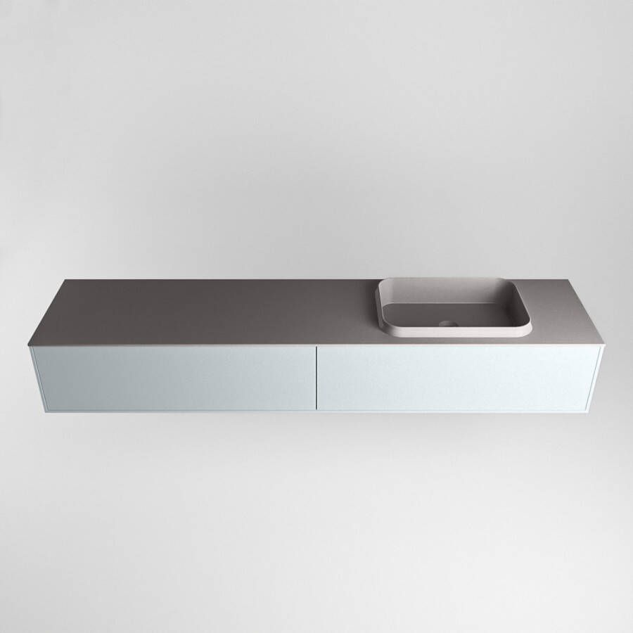 Mondiaz Erin badmeubel 200cm Clay Ridge wastafel Dark Grey Rechts zonder kraangat