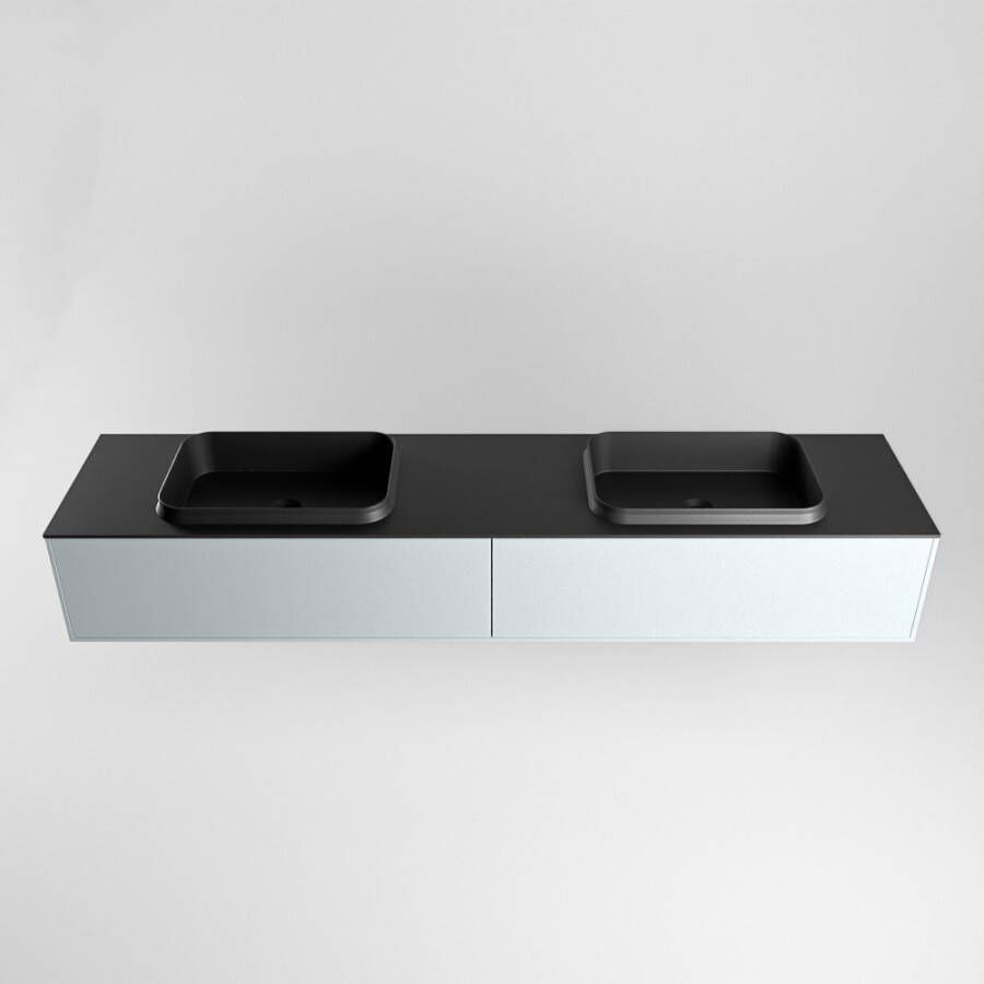 Mondiaz Erin badmeubel 200cm Clay Ridge wastafel Urban Dubbel met 2 kraangaten