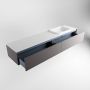 Mondiaz ERIN 200cm badmeubelset onderkast kleur Dark grey met 2 lades Wastafel RIDGE rechts zonder kraangaten kleur Talc ERIN10268 - Thumbnail 6