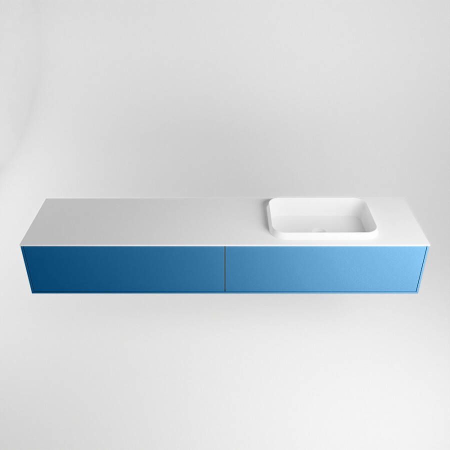 Mondiaz Erin badmeubel 200cm Jeans Ridge wastafel Talc Rechts zonder kraangat