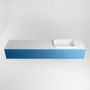 Mondiaz ERIN 200cm badmeubelset onderkast kleur Jeans met 2 lades Wastafel RIDGE rechts zonder kraangaten kleur Talc ERIN10404 - Thumbnail 4