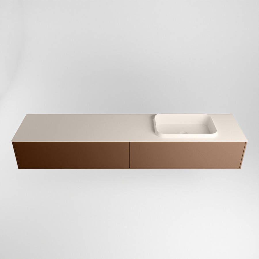 Mondiaz Erin badmeubel 200cm Rust Ridge wastafel Linen Rechts zonder kraangat