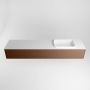 Mondiaz ERIN 200cm badmeubelset onderkast kleur Rust met 2 lades Wastafel RIDGE rechts zonder kraangaten kleur Talc ERIN10336 - Thumbnail 4