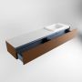 Mondiaz ERIN 200cm badmeubelset onderkast kleur Rust met 2 lades Wastafel RIDGE rechts zonder kraangaten kleur Talc ERIN10336 - Thumbnail 5