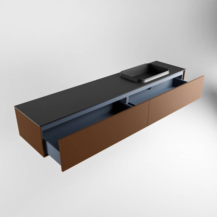 Mondiaz Erin badmeubel 200cm Rust Ridge wastafel Urban Rechts met 1 kraangat