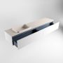 Mondiaz ERIN 200cm badmeubelset onderkast kleur Talc met 2 lades Wastafel RIDGE links 1 kraangat kleur Linen ERIN12276 - Thumbnail 5