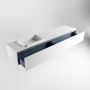 Mondiaz ERIN 200cm badmeubelset onderkast kleur Talc met 2 lades Wastafel RIDGE links 1 kraangat kleur Talc ERIN10032 - Thumbnail 5