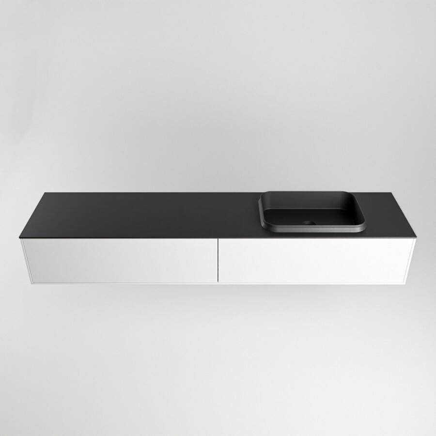 Mondiaz Erin badmeubel 200cm Talc Ridge wastafel Urban Rechts met 1 kraangat