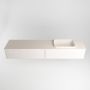 Mondiaz ERIN 200cm badmeubelset onderkast kleur Underlayment met 2 lades Wastafel RIDGE rechts 1 kraangat kleur Linen ERIN12923 - Thumbnail 4