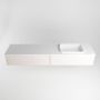 Mondiaz ERIN 200cm badmeubelset onderkast kleur Underlayment met 2 lades Wastafel RIDGE rechts 1 kraangat kleur Talc ERIN10679 - Thumbnail 4