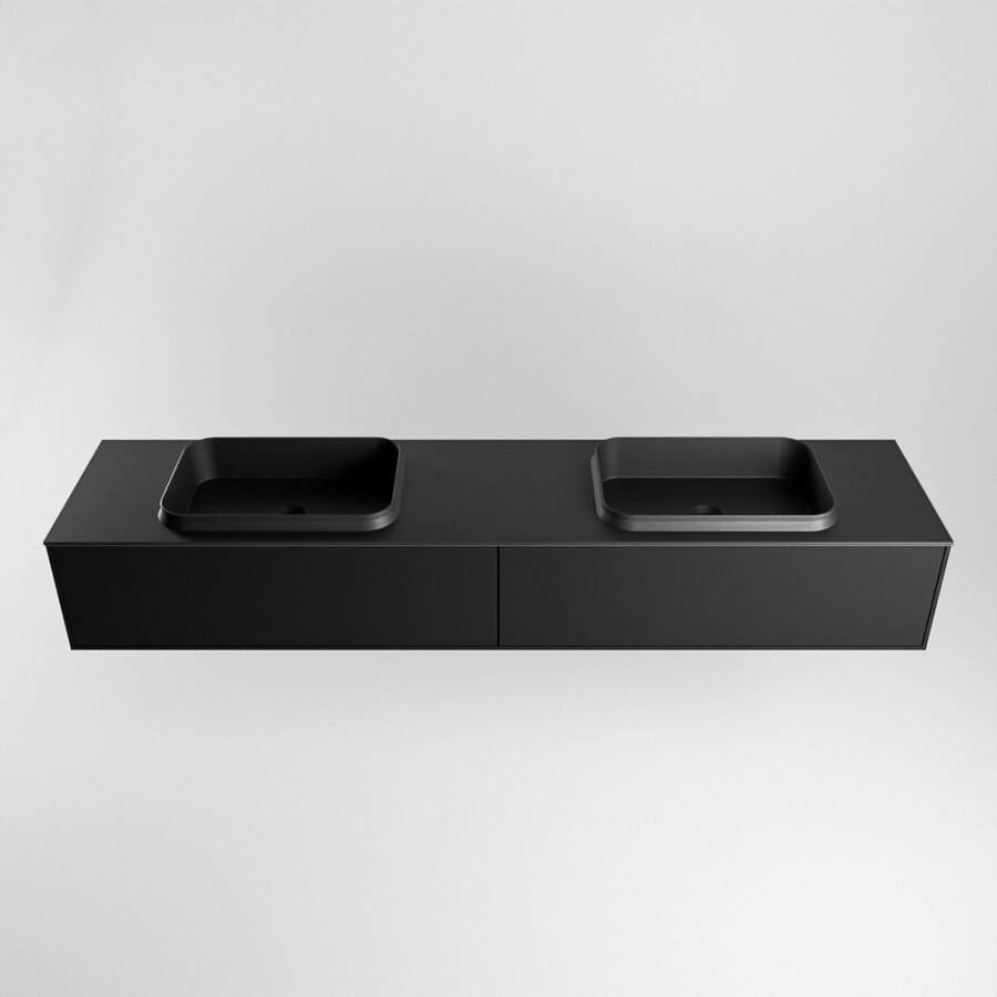 Mondiaz Erin badmeubel 200cm Urban Ridge wastafel Urban Dubbel zonder kraangat