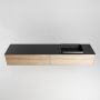 Mondiaz ERIN 200cm badmeubelset onderkast kleur Washed oak met 2 lades Wastafel RIDGE rechts 1 kraangat kleur Urban ERIN11461 - Thumbnail 4