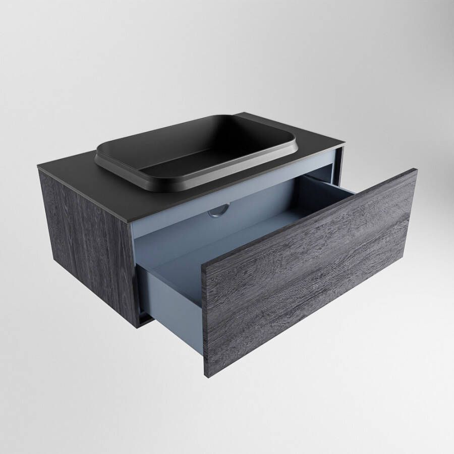 Mondiaz Erin badmeubel 80cm Antracite Ridge wastafel Urban Midden zonder kraangat