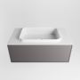 Mondiaz ERIN 80cm badmeubelset onderkast kleur Dark grey met 1 lade Wastafel RIDGE midden zonder kraangaten kleur Talc ERIN10239 - Thumbnail 4