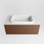 Mondiaz ERIN 80cm badmeubelset onderkast kleur Rust met 1 lade Wastafel RIDGE midden zonder kraangaten kleur Talc ERIN10307 - Thumbnail 4