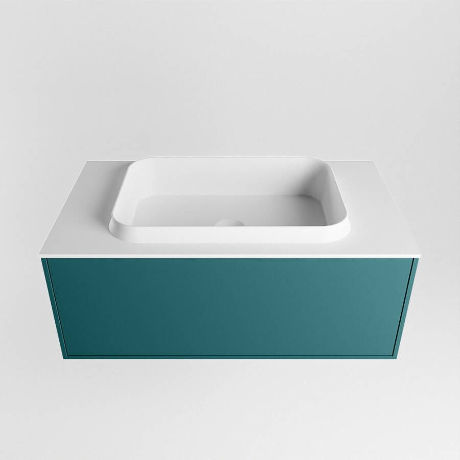 Mondiaz Erin badmeubel 80cm Smag Ridge wastafel Talc Midden zonder kraangat