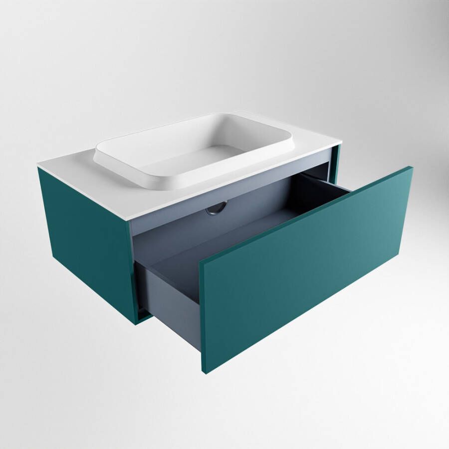 Mondiaz Erin badmeubel 80cm Smag Ridge wastafel Talc Midden zonder kraangat