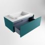 Mondiaz ERIN 80cm badmeubelset onderkast kleur Smag met 1 lade Wastafel RIDGE midden zonder kraangaten kleur Talc ERIN10443 - Thumbnail 5