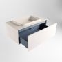 Mondiaz ERIN 80cm badmeubelset onderkast kleur Underlayment met 1 lade Wastafel RIDGE midden zonder kraangaten kleur Linen ERIN12891 - Thumbnail 5