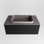 Mondiaz ERIN 80cm badmeubelset onderkast kleur Urban met 1 lade Wastafel RIDGE midden zonder kraangaten kleur Dark grey ERIN11531 - Thumbnail 4