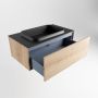 Mondiaz ERIN 80cm badmeubelset onderkast kleur Washed oak met 1 lade Wastafel RIDGE midden 1 kraangat kleur Urban ERIN11430 - Thumbnail 5