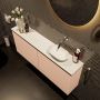 Mondiaz Fowy toiletmeubel 120x50x23cm rosee mat 0 kraangaten wasbak: rechts 2 deuren solid surface met blad MDF kleur wasbak: wit FOWY59030roseetalc - Thumbnail 3