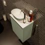 Mondiaz Fowy toiletmeubel 40x50x23cm army mat 1 kraangat wasbak: links 1 deur solid surface met blad MDF kleur wasbak: Groen Wit FOWY59001armyarmy - Thumbnail 4
