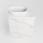 Mondiaz Fowy toiletmeubel 40x50x23cm Carrara mat 1 kraangat wasbak: links 1 deur solid surface met blad Melamine kleur wasbak: Wit Zwart FOWY59001Carraratalc - Thumbnail 4