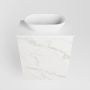Mondiaz Fowy toiletmeubel 40x50x23cm Carrara mat 0 kraangaten wasbak: midden 1 deur solid surface met blad Melamine kleur wasbak: wit FOWY59003Carraratalc - Thumbnail 5