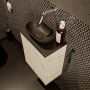Mondiaz Fowy toiletmeubel 40x50x23cm Carrara mat 0 kraangaten wasbak: midden 1 deur solid surface met blad Melamine kleur wasbak: zwart FOWY59003Carraraurban - Thumbnail 3