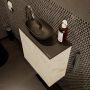 Mondiaz Fowy toiletmeubel 50x50x23cm Carrara mat 1 kraangat wasbak: links 1 deur solid surface met blad Melamine kleur wasbak: zwart FOWY59004Carraraurban - Thumbnail 3