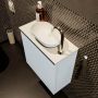 Mondiaz Fowy toiletmeubel 50x50x23cm clay mat 1 kraangat wasbak: rechts 1 deur solid surface met blad MDF kleur wasbak: Bruin Wit FOWY59005clayclay - Thumbnail 3