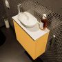 Mondiaz Fowy toiletmeubel 50x50x23cm ocher mat 1 kraangat wasbak: links 1 deur solid surface met blad MDF kleur wasbak: wit FOWY59004ochertalc - Thumbnail 4