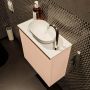 Mondiaz Fowy toiletmeubel 50x50x23cm rosee mat 1 kraangat wasbak: rechts 1 deur solid surface met blad MDF kleur wasbak: wit FOWY59005roseetalc - Thumbnail 4