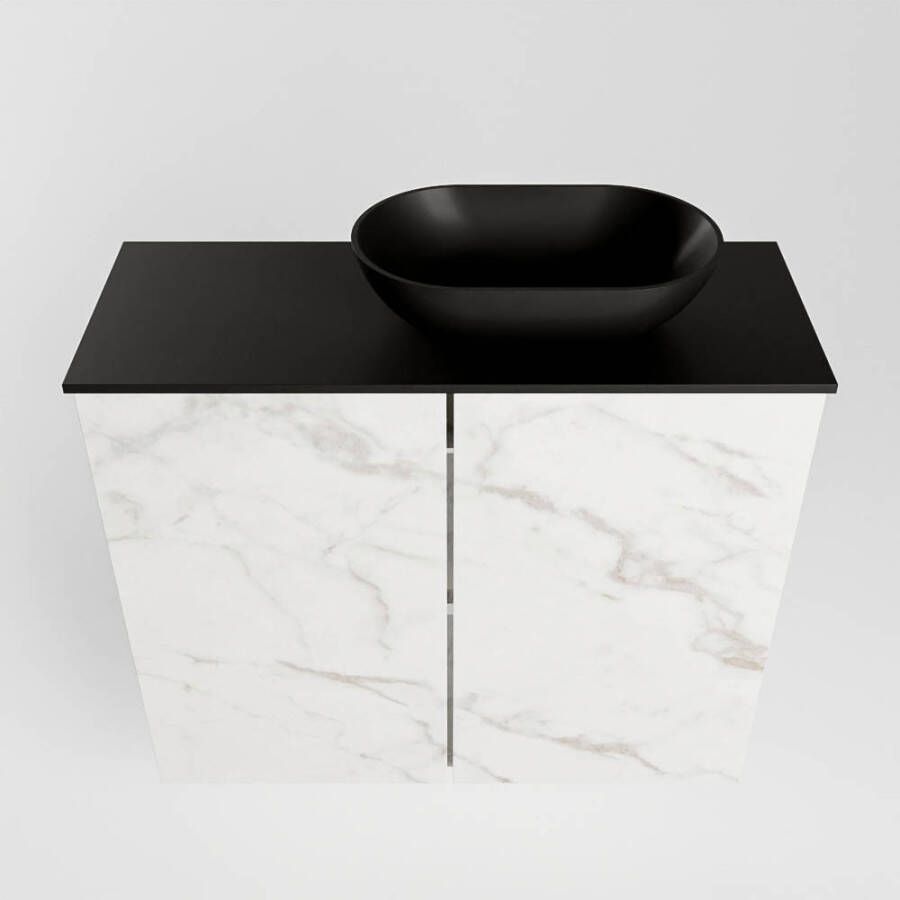 Mondiaz Fowy fonteinmeubel 60cm Carrara Waskom rechts Urban Urban zonder kraangat