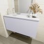 Mondiaz OLAN Toiletmeubel 100x30x40cm met 1 kraangaten 1 lades cale mat Wastafel Lex links Solid Surface Wit FK75342656 - Thumbnail 4
