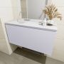 Mondiaz OLAN Toiletmeubel 100x30x40cm met 0 kraangaten 1 lades cale mat Wastafel Lex links Solid Surface Wit FK75342657 - Thumbnail 4