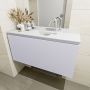 Mondiaz OLAN Toiletmeubel 100x30x40cm met 1 kraangaten 1 lades cale mat Wastafel Lex midden Solid Surface Wit FK75342654 - Thumbnail 4