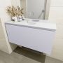 Mondiaz OLAN Toiletmeubel 100x30x40cm met 0 kraangaten 1 lades cale mat Wastafel Lex midden Solid Surface Wit FK75342655 - Thumbnail 4