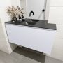 Mondiaz OLAN Toiletmeubel 100x30x40cm met 0 kraangaten 1 lades cale mat Wastafel Lex midden Solid Surface Zwart FK75343003 - Thumbnail 4