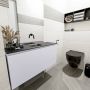 Mondiaz OLAN Toiletmeubel 100x30x40cm met 0 kraangaten 1 lades cale mat Wastafel Lex midden Solid Surface Zwart FK75343003 - Thumbnail 5