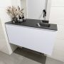 Mondiaz OLAN Toiletmeubel 100x30x40cm met 0 kraangaten 1 lades cale mat Wastafel Lex rechts Solid Surface Zwart FK75343007 - Thumbnail 4