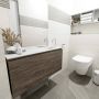 Mondiaz OLAN Toiletmeubel 100x30x40cm met 1 kraangaten 1 lades dark brown mat Wastafel Lex rechts Solid Surface Wit FK75342716 - Thumbnail 5