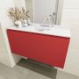 Mondiaz OLAN Toiletmeubel 100x30x40cm met 1 kraangaten 1 lades fire mat Wastafel Lex midden Solid Surface Wit FK75342596 - Thumbnail 4