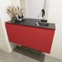 Mondiaz OLAN Toiletmeubel 100x30x40cm met 0 kraangaten 1 lades fire mat Wastafel Lex rechts Solid Surface Zwart FK75342949 - Thumbnail 4